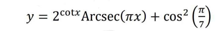 Tπ
y = 2cotx Arcsec(nx) + cos?
