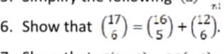 7.!
6. Show that (") = () + ).
