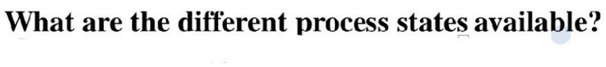 What are the different process states available?