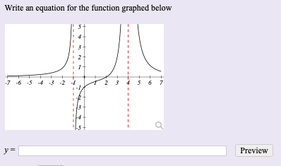 Write an equation for the function graphed below
y
Pre
