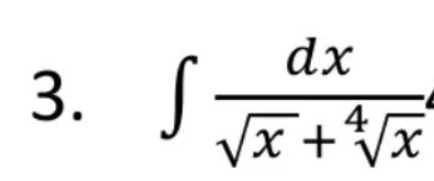 3. S
dx
√√x + √/x²