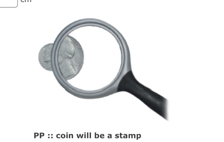 PP :: coin will be a stamp