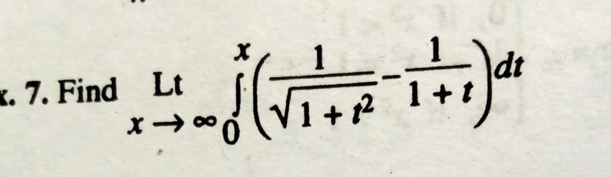 K. 7. Find Lt
dt
1 + 1?
