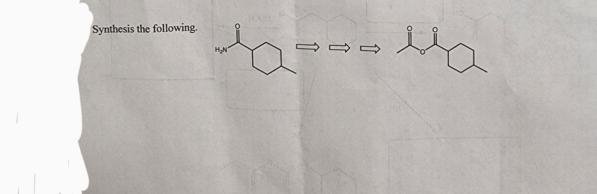 Synthesis the following.
성
H2N'
스 ㄷㄷ