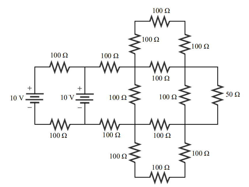 100 N
100 2
100 N
100 N
100 Q
100 N
50 Ω
10 V-
10'V
100 Q
100 Q
100 2
100 N
100 2
100 2
100 Q
100 N
+
+
