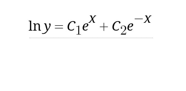 Iny = C₁e + C₂e
-X