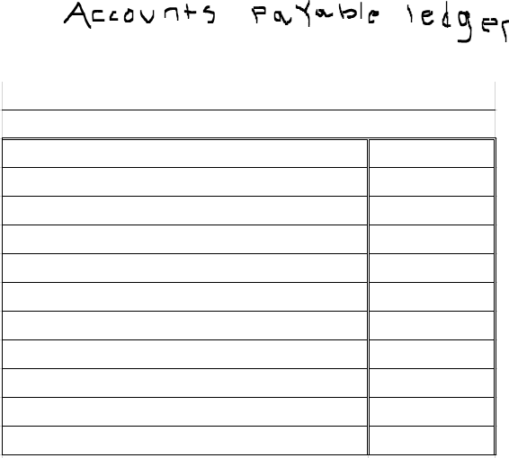 Accounts payable ledger