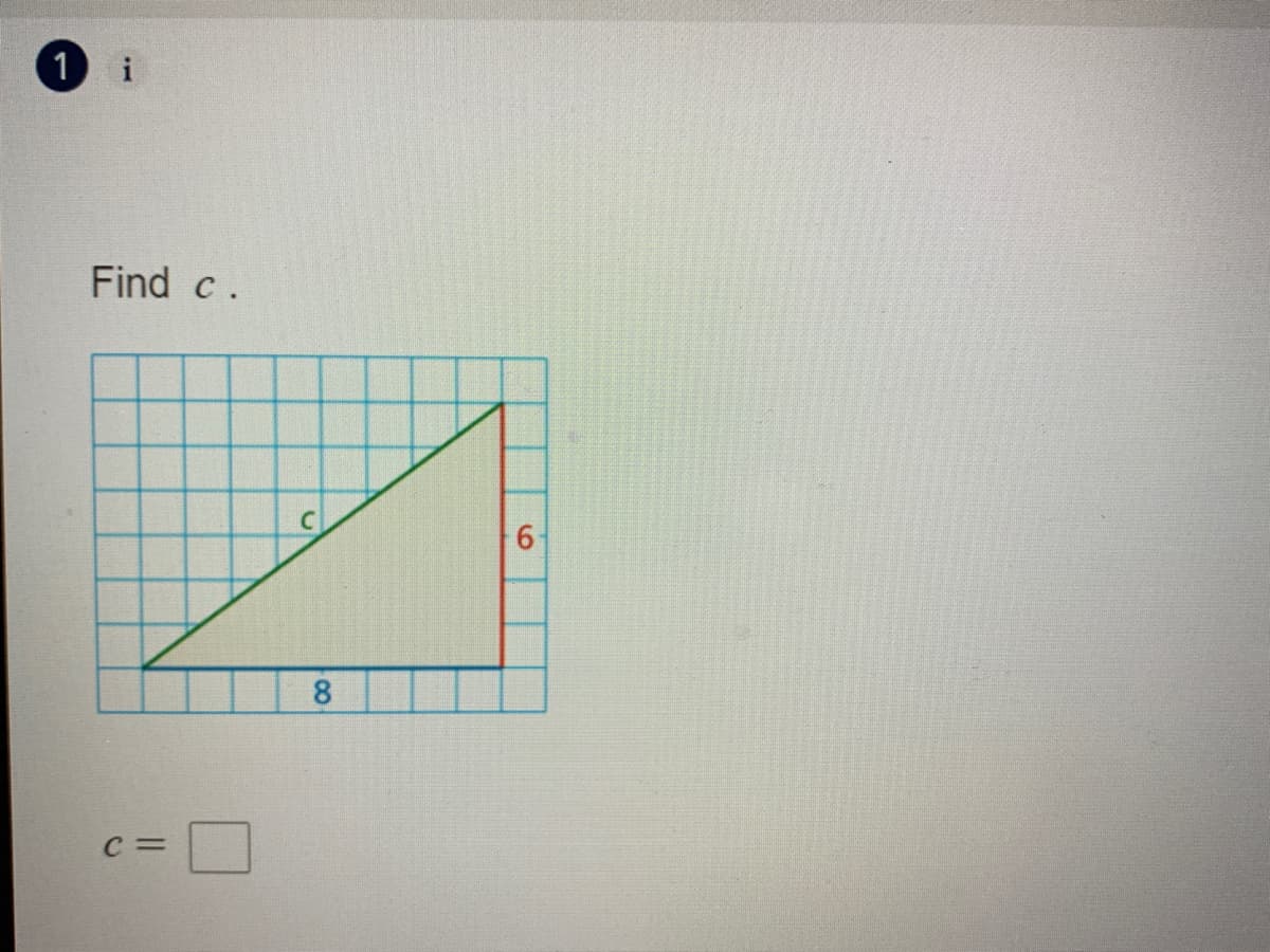 1 i
Find c.
8
C =
6.
