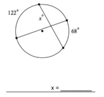 122°
X =
68°