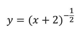 1
y = (x + 2)¯2
%3D
