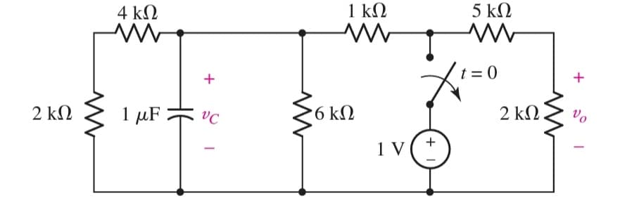 4 ΚΩ
1 ΚΩ
5 ΚΩ
+
2 kΩ
1 µF
6 kΩ
2 ΚΩ
Vo
VC
+
1 v(*
+
