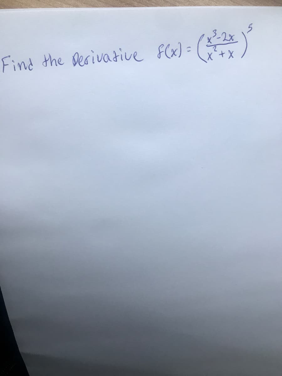 3-2X
= )
Find the Desivative f(x) =
