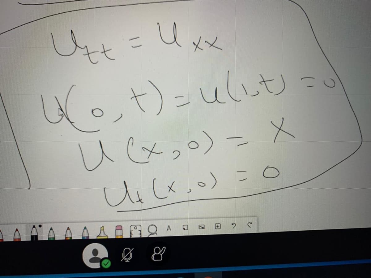 こ
メメ
Ko,t)=ulit=
u cxっo)- X
Ui (x,o) = o
A
ロ
ぐ
田
