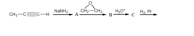 CH2-CH2
A
H3O*
B
NaNH2
H2, Pt
CH3-CECH
