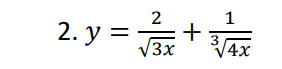 2. y = +
1
/3x
3
4х
