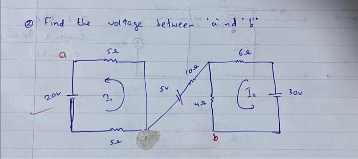 W
Find b
the
Jap
201
voltage between"
between and" bth
se
3)
2
د؟
5v
109
42
b
62
mm.
(1₁
3ου