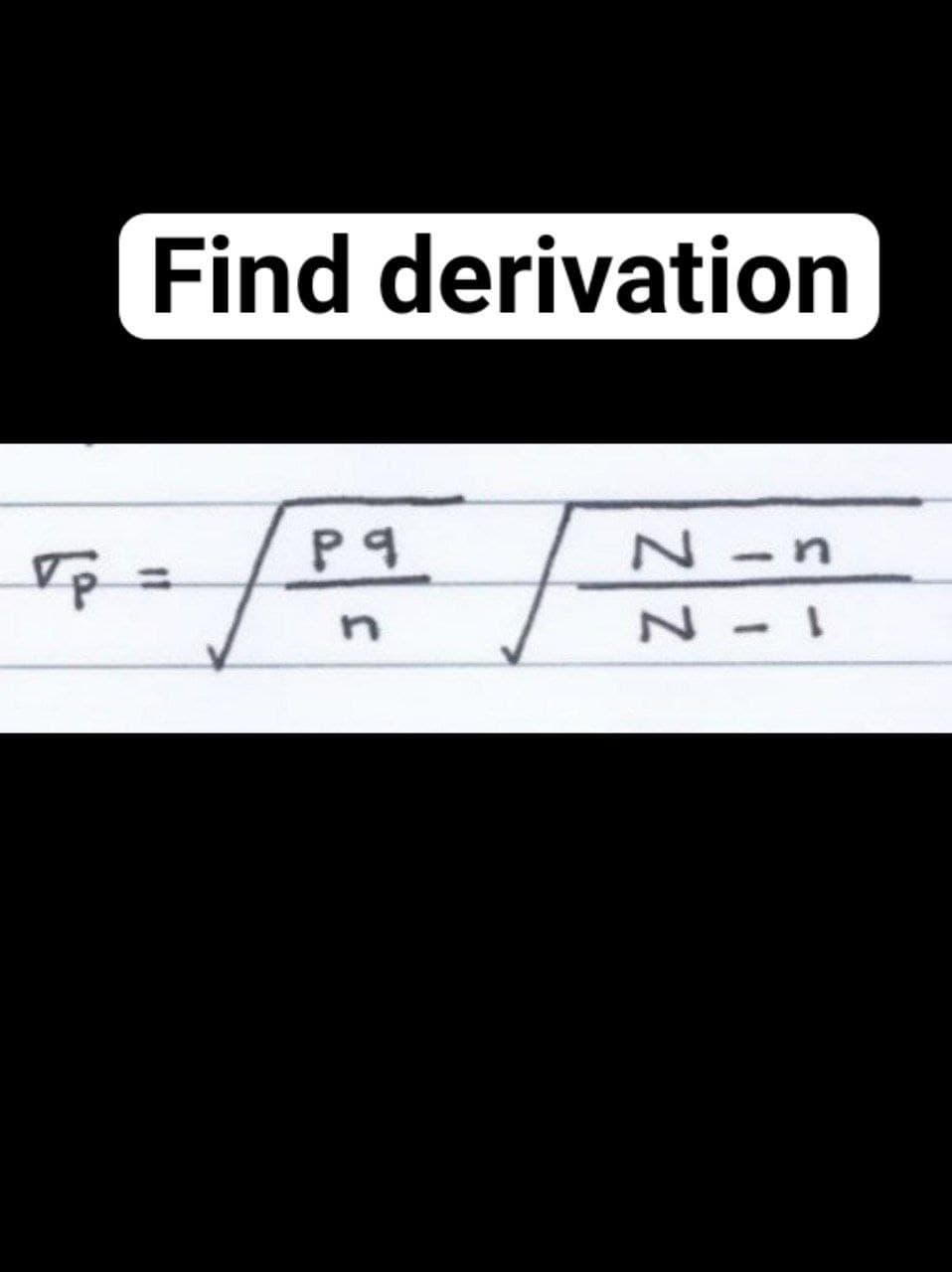 Find derivation
РА
N-n
n
7-1