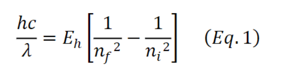 1 1
4-6-2
En
[nf' ni
hc
λ
(Eq.1)