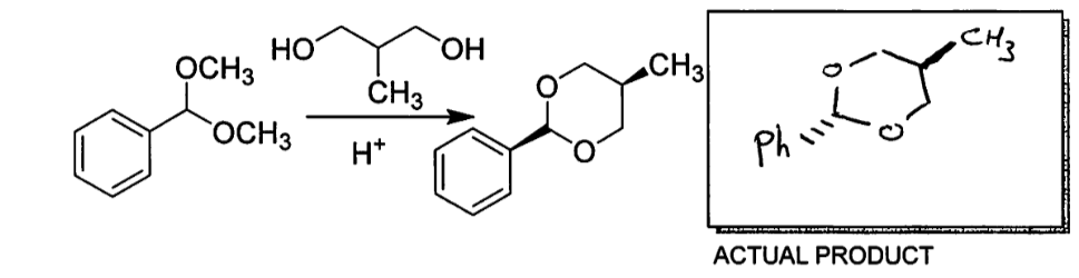 HO,
CH3
HO
OCH3
CH3
CH3
OCH3
H*
ACTUAL PRODUCT

