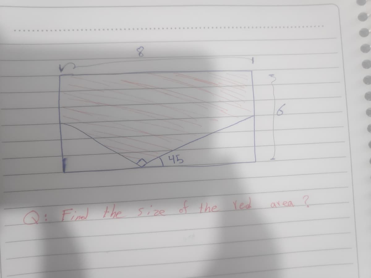 16.
145
Qi Find the size of the red
area ?
