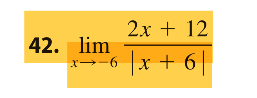 2x12
42. lim
x 6
