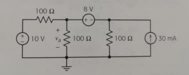 100 2
8 V
* 10 V
Va
100 2
100 2
30 mA
