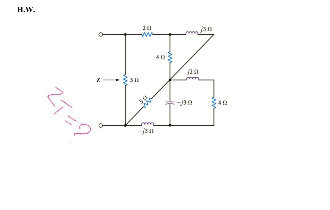 H.W.
ΣΤΕΡ
ΖΩ
4 Ω
ΤΕ
Z→30
-j3 Ω
j2 Ω
m
-j3 Ω
j3Ω
4Ω