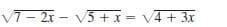 V7- 2x - V5 + x = V4 + 3x
