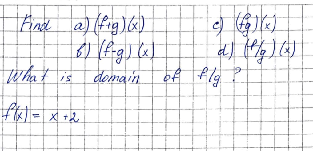 Find
What is
domain of flg ?
%3D
