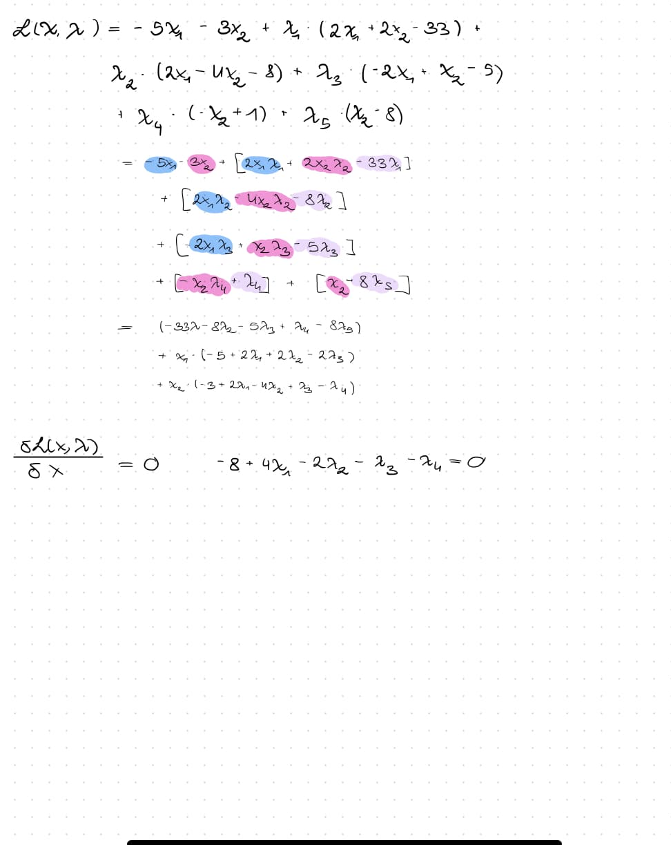 2(x, 2) =
бlix, 2)
бх
5x - 3x2 + 2 (2х, +2x2-33) +
х2 (2x,-их2-8)
X4
(-X₂ + 1)
=
5x
+
8+
2з 1-2X, + Хz2-5)
25
(72:8)
2 дит.24]
(-332-872 - 523 + ди
8же
ихл
523 ]
[
8xg)
(−5+22₁ +22₂ -273)
хе 1-3+221-их 2+23-24)
-8ks]
33]
2.72.
из
хи
=0