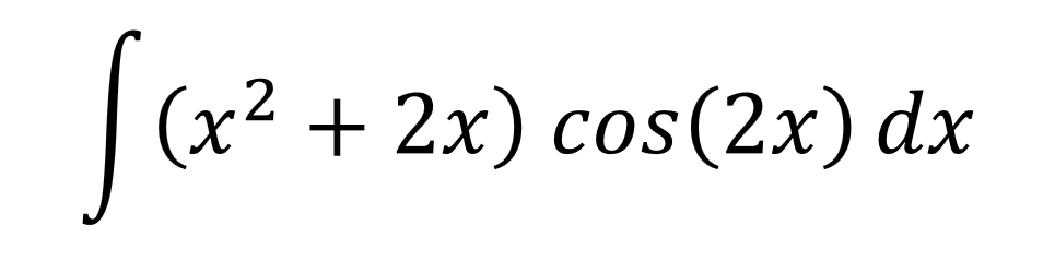 (x² + 2x) cos(2x) dx
