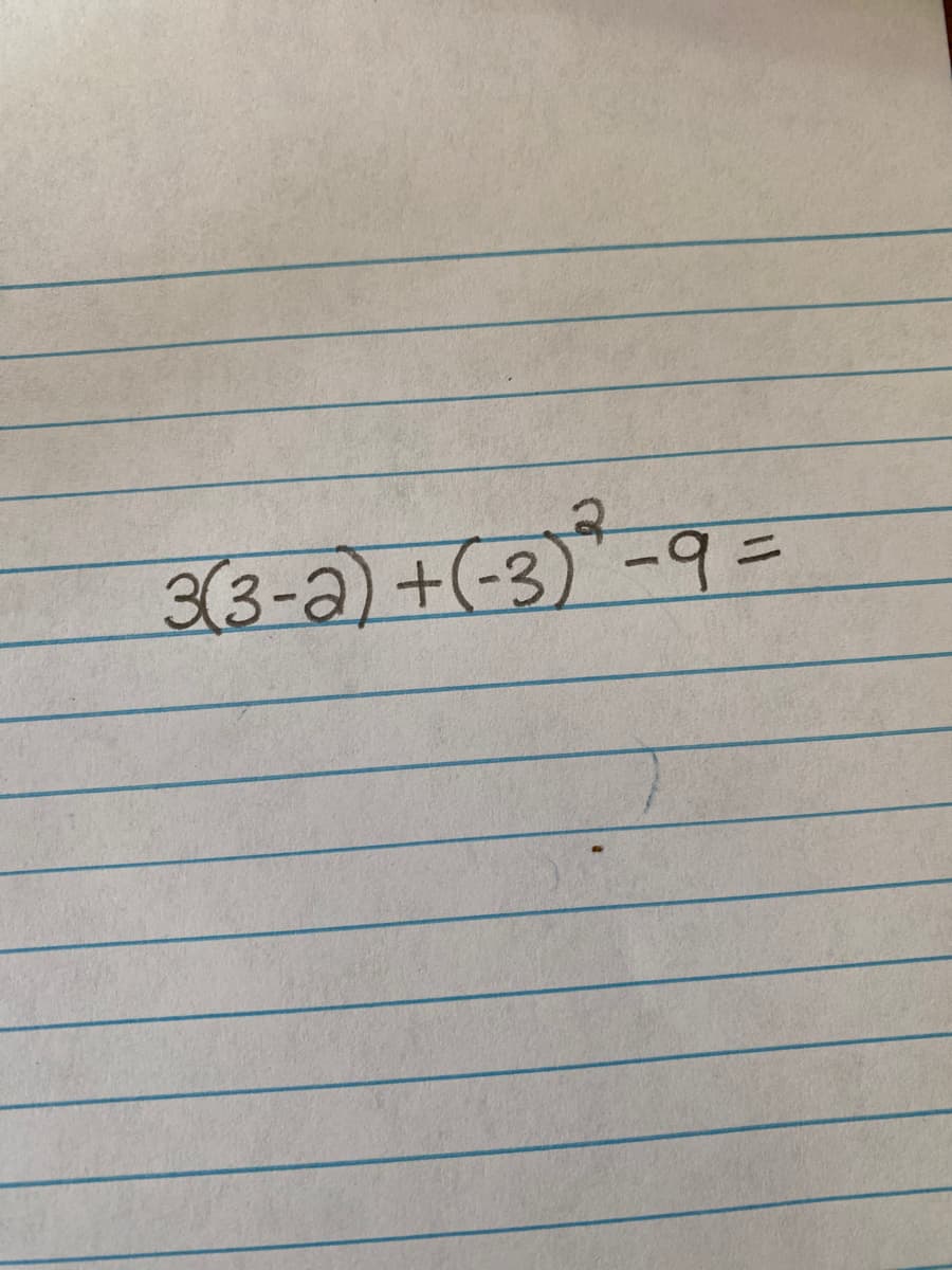 3(3-a) +(-3) -9=
