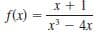 x +1
f(r)
x' - 4x
