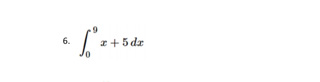 6.
x + 5 dx
0.
