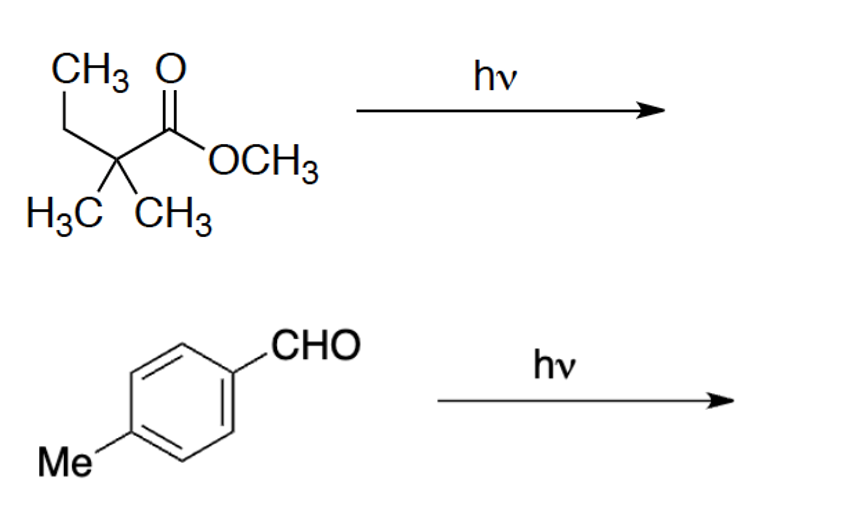 CH3 O
OCH 3
H3C CH3
Me
CHO
hv
hv