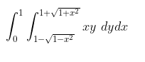 ~l+vI+x?
xy dydx
1-V1-r4
