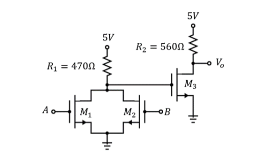 R₁
= 470Ω
M₁
5V
HI
R₂ = 5600
M₂ OB
5V
M3
Ho
V