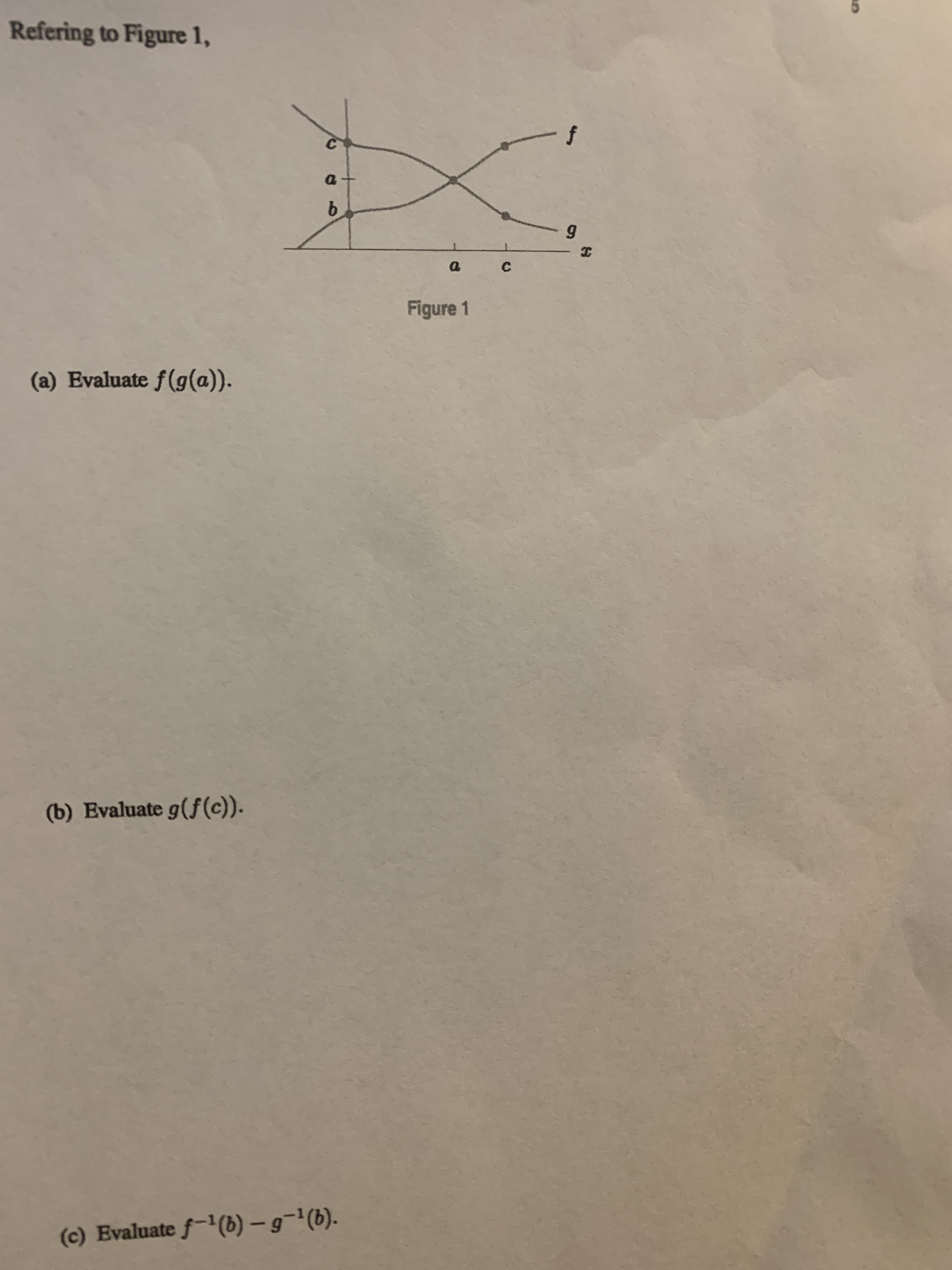 (a) Evaluate f(g(a)).
