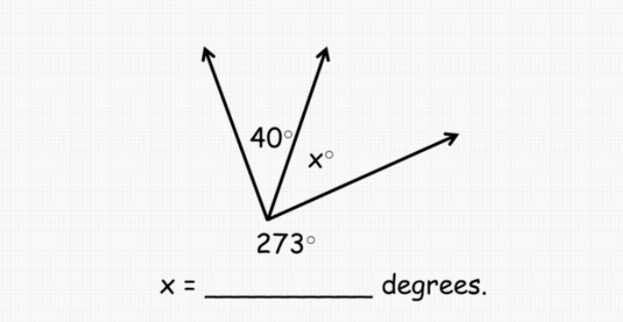 40°
273°
degrees.
