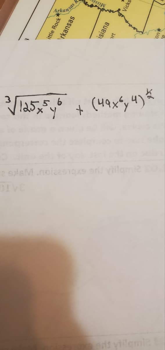 ittle Rockansas
rkansas
Arkansas
Missis
isiana
ort
Vicks
2√/125×576 + (49x², 4) *
on*
2 96M .noizasiqxs ori viilqmi? 10.
ersytilgmie t