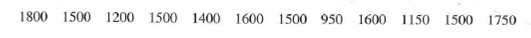 1800 1500 1200 1500 1400 1600
1500 950
1600
1150
1500
1750
