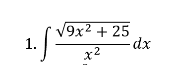 V9x2 + 25
1.
