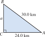 В
30.0 km
a
-A
24.0 km
