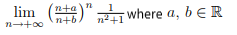 lim
nta n
를)" 교 where a, bER
n-+00
n+b
n2+1
