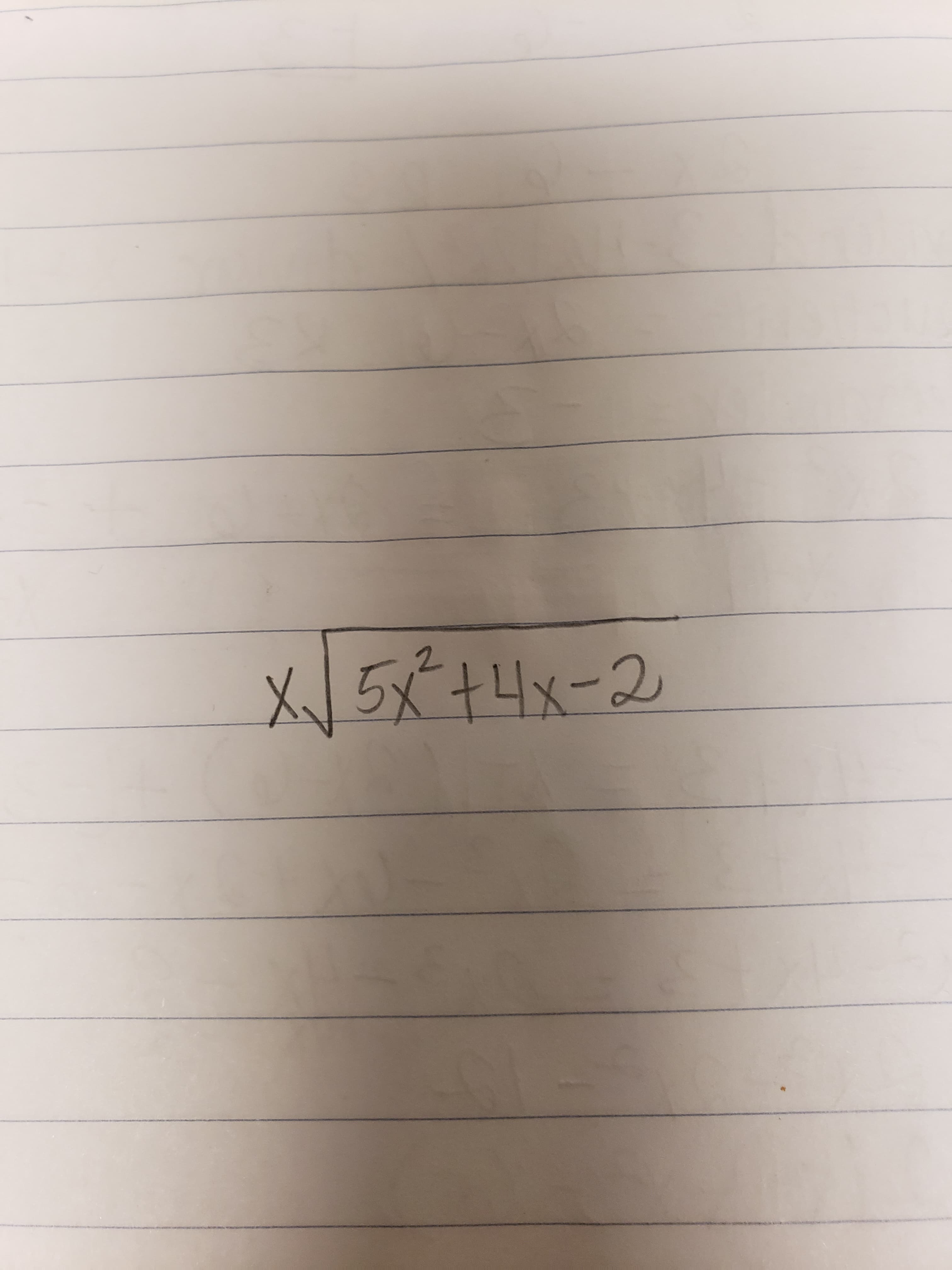 X
5x* +4x-2
