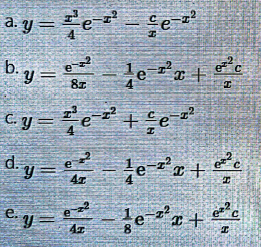 a. y = e - çe
b. y =
87
Cy = e+;e"
d.y = te +
le a +
е.
4ェ
