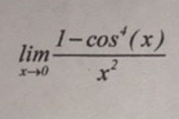 1-cos' (x)
lim
エー→0
