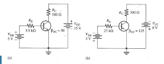 RC
180 N
Rc
390 0
Rg
Vcc
15 V
Vcc
Ppc = 50
+ 8 V
3.9 kn
27 k2
BDc = 125
VBB
5 V
VBB
3 V
(a)
(b)
