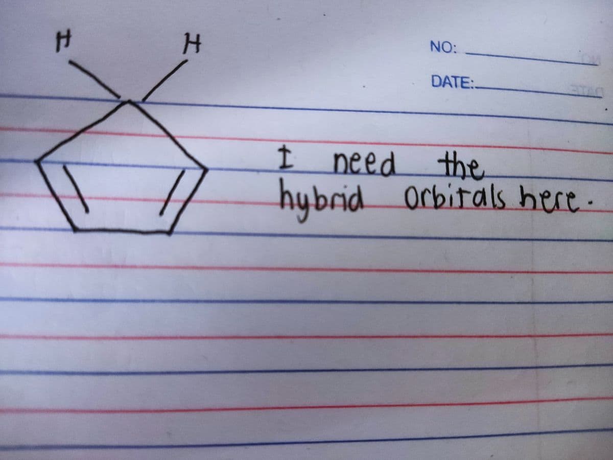 NO:
DATE:
ETAC
I
need the
hybrid
Orbitals here.
