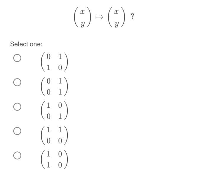 Select one:
O
O
O
01
(13)
0
0 1
01
0
(19)
0
00
(11)
(10)
(
(1)-();
(₁) (²)
?